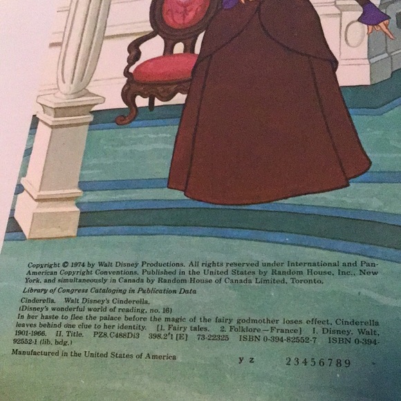 Vintage Cinderella kids book Disney's Wonderful World of Reading 1974 - Picture 5 of 12
